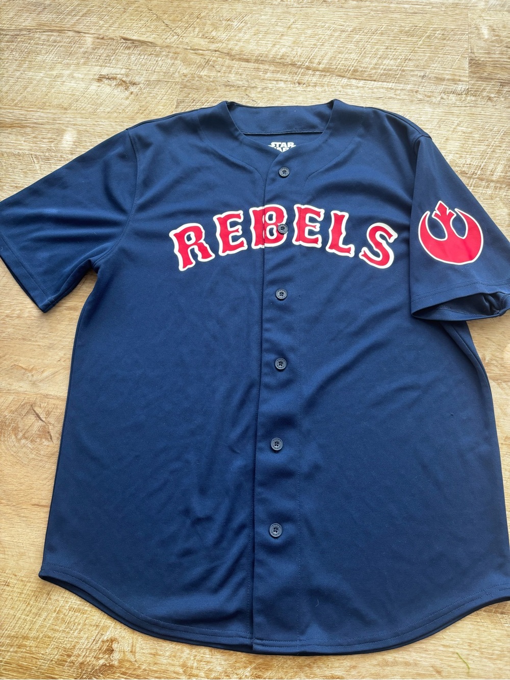 Star Wars Navy and Red "REBELS" Button-Front Kids Jersey